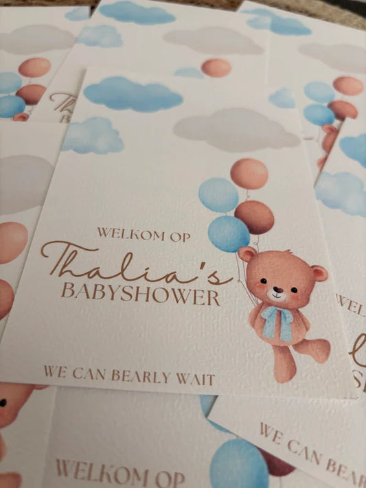 Babyshower Tafelkaarten | Jongen of meisje
