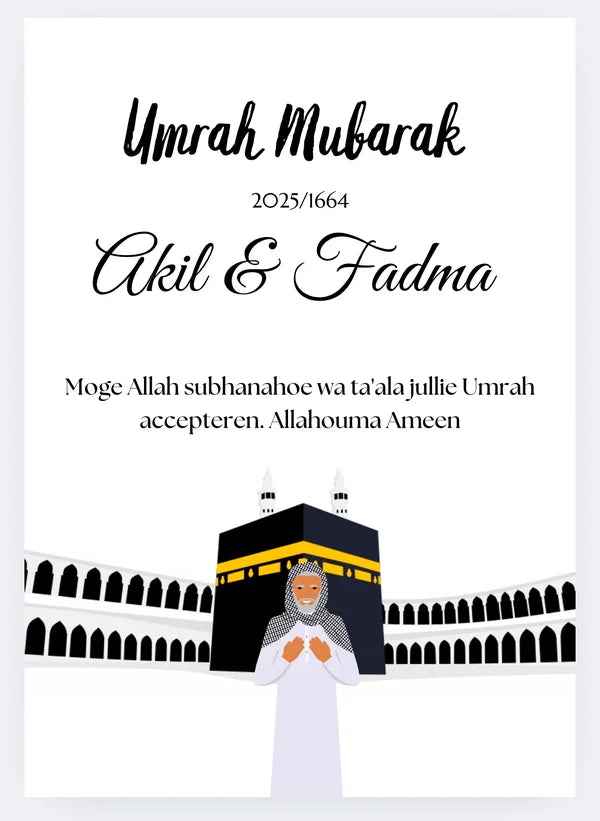 Umrah & Hadj Mubarak lijst | kies je ontwerp