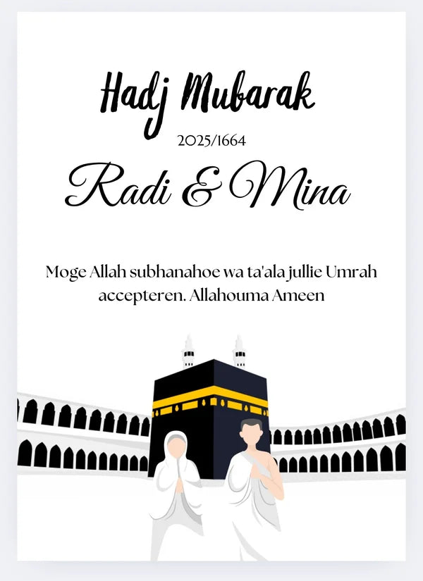 Umrah & Hadj Mubarak lijst | kies je ontwerp