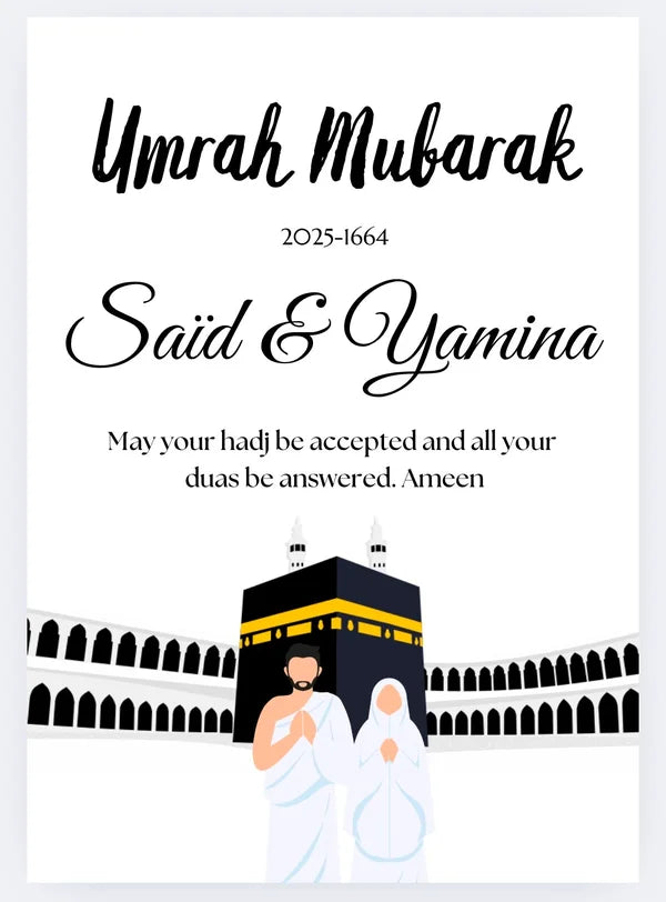 Umrah & Hadj Mubarak lijst | kies je ontwerp