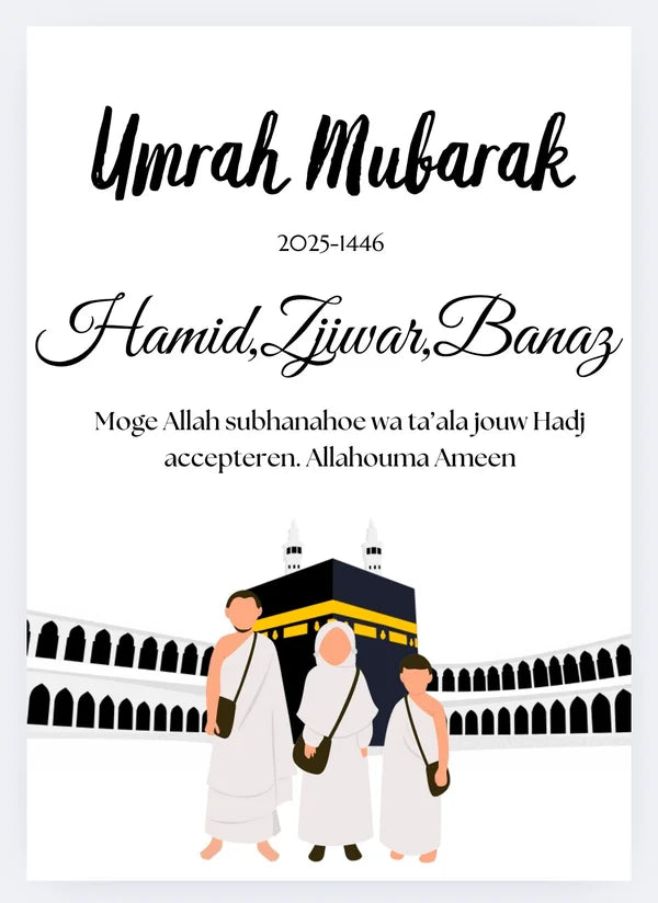 Umrah & Hadj Mubarak lijst | kies je ontwerp