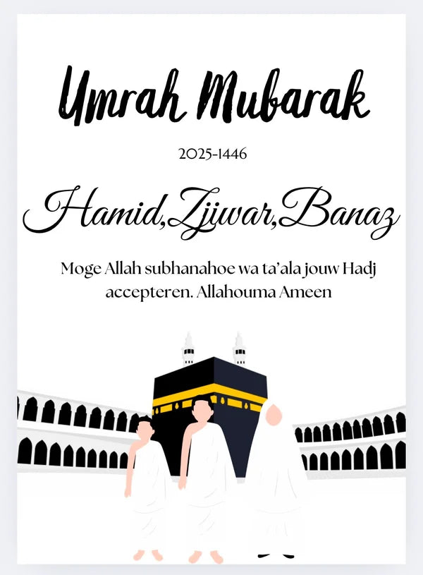 Umrah & Hadj Mubarak lijst | kies je ontwerp