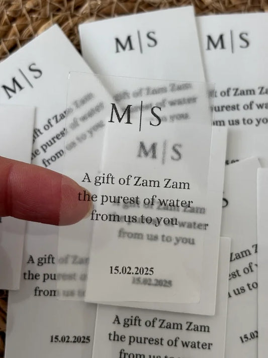 A gift of zamzam stickers || transparant