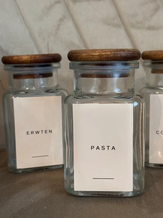 Kruidenlabels | beige Arimo| 4x6