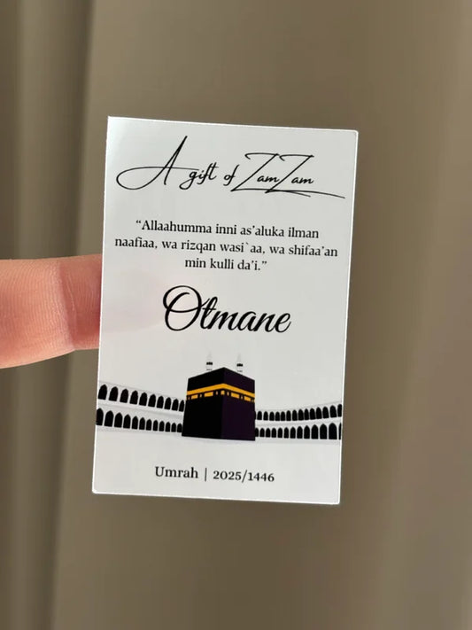 A gift of zamzam stickers