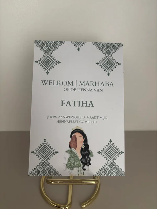 Henna Tafelkaart | groen