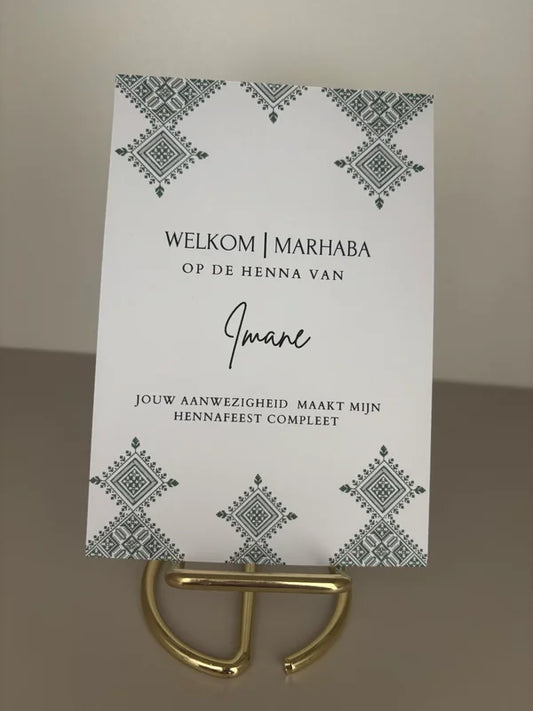 Henna tafelkaart | groen