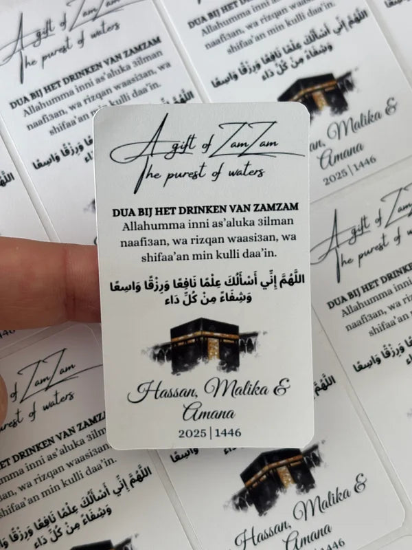 A gift of zamzam stickers