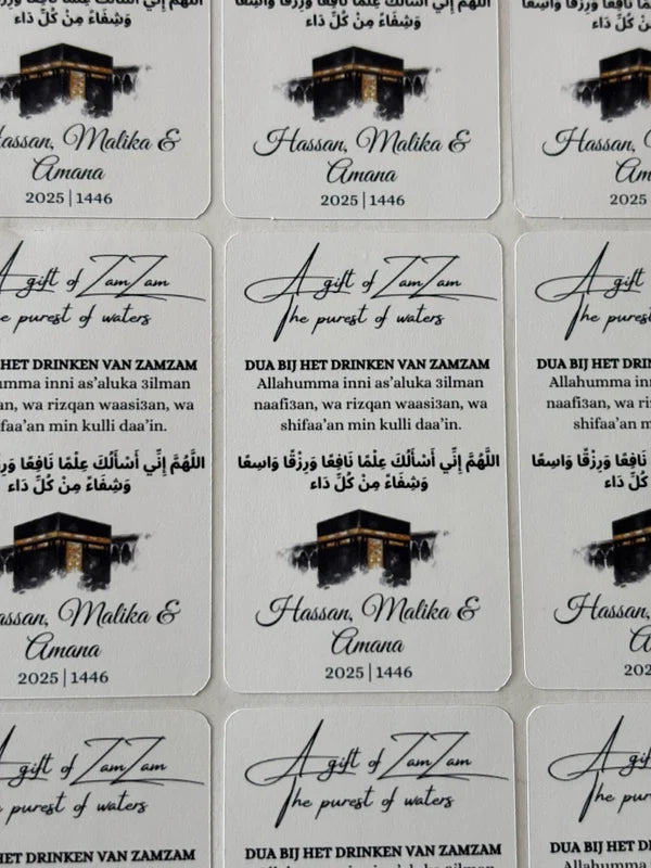 A gift of zamzam stickers