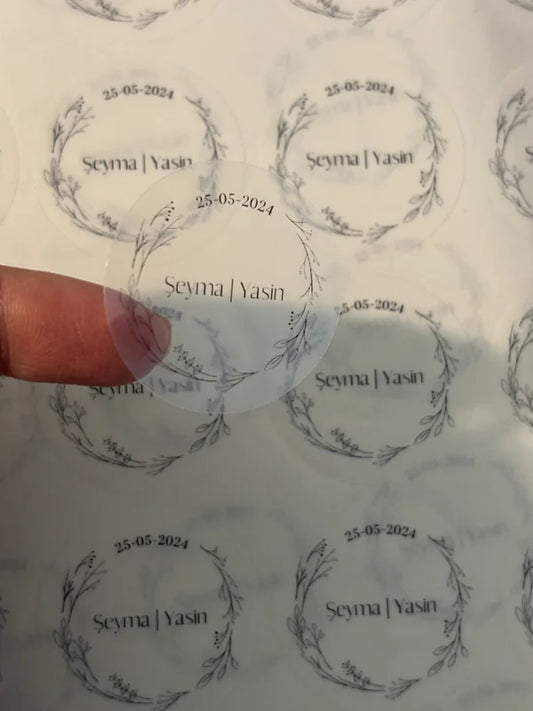 Transparante ronde stickers