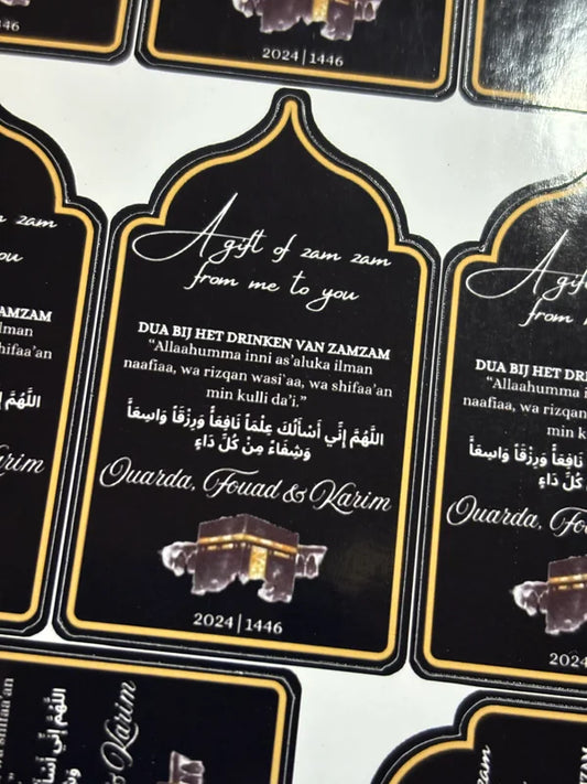 A gift of zamzam stickers