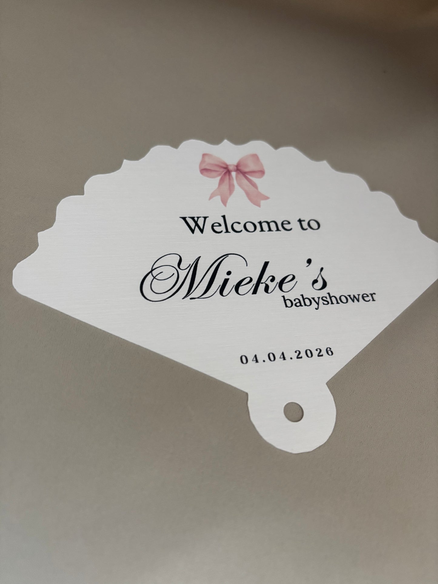 waaier met kwastje babyshower