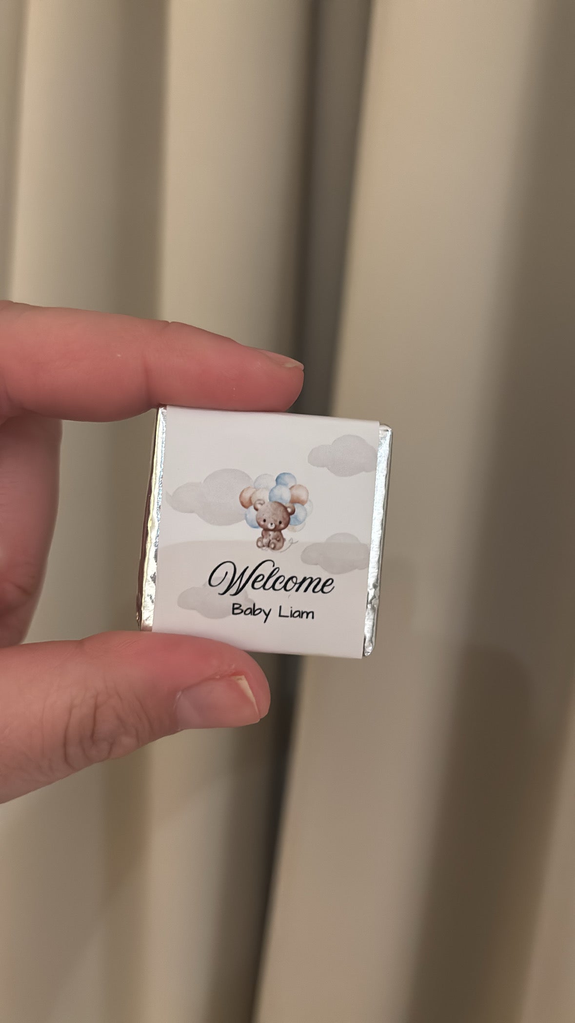 Welcome baby chocolade