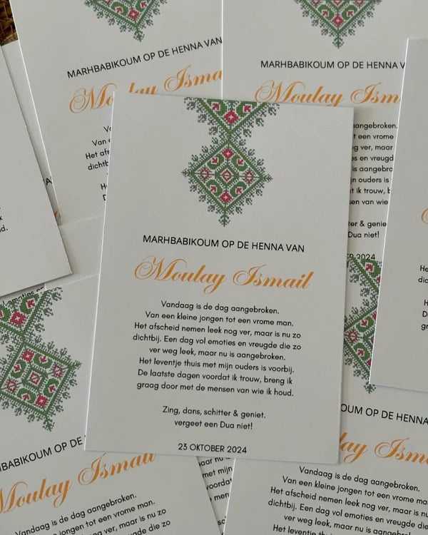 Henna Tafelkaarten mannen