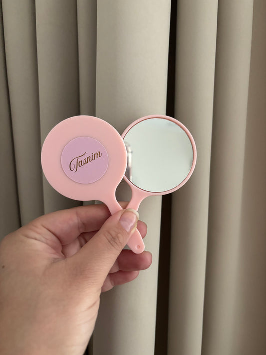 Mini handspiegel roze