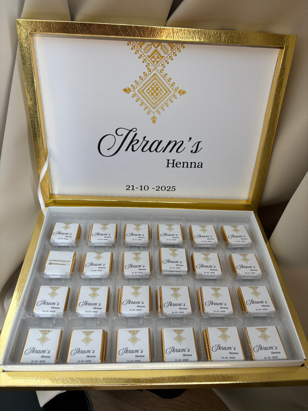 Chocoladebox voor Henna|  met inhoud & ontwerp