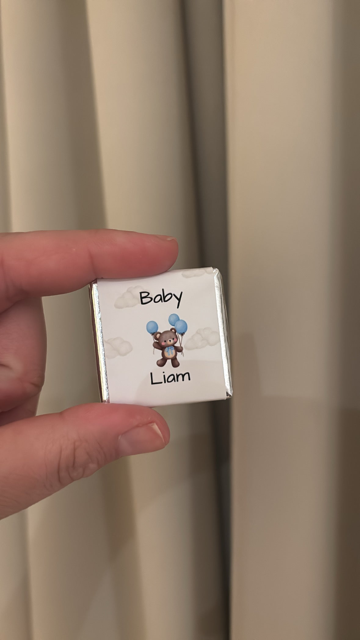 Welcome baby chocolade