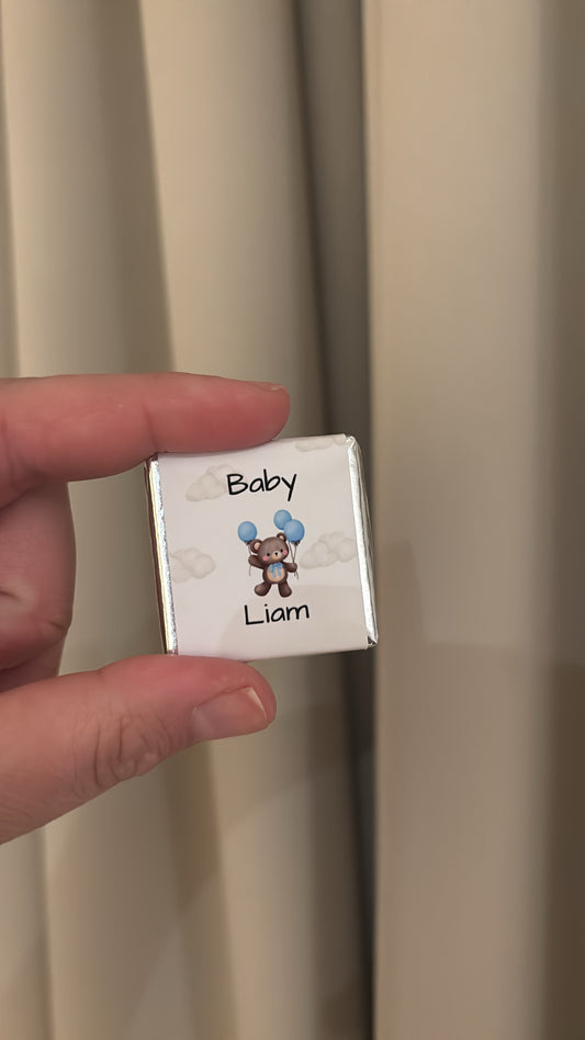 Welcome baby chocolade