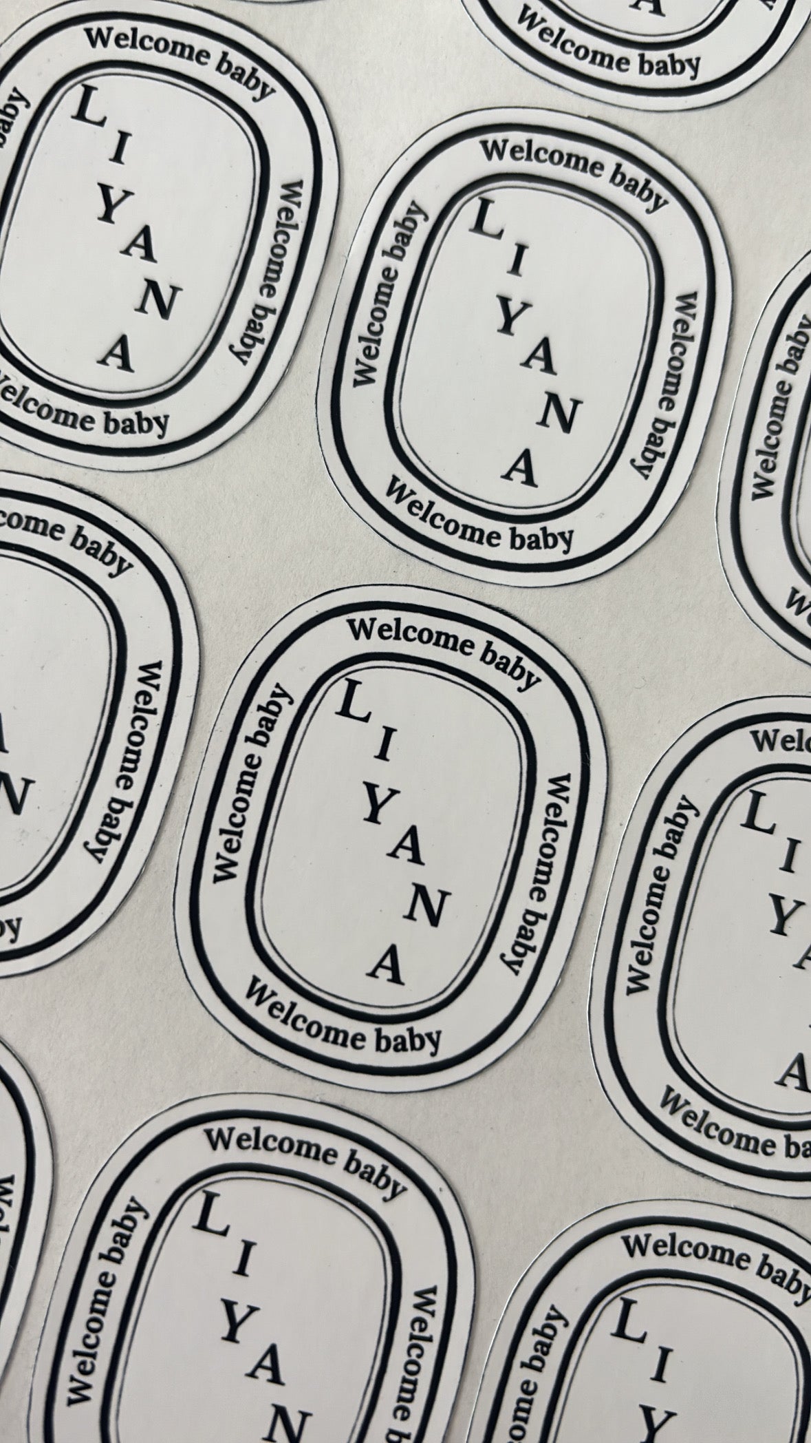 Gepersonaliseerde Diptyque-stijl stickers