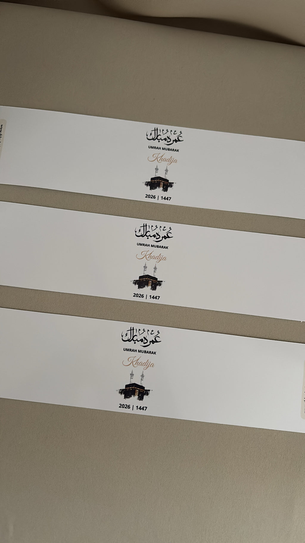 Umrah of Hadj Mubarak flessen etiketten