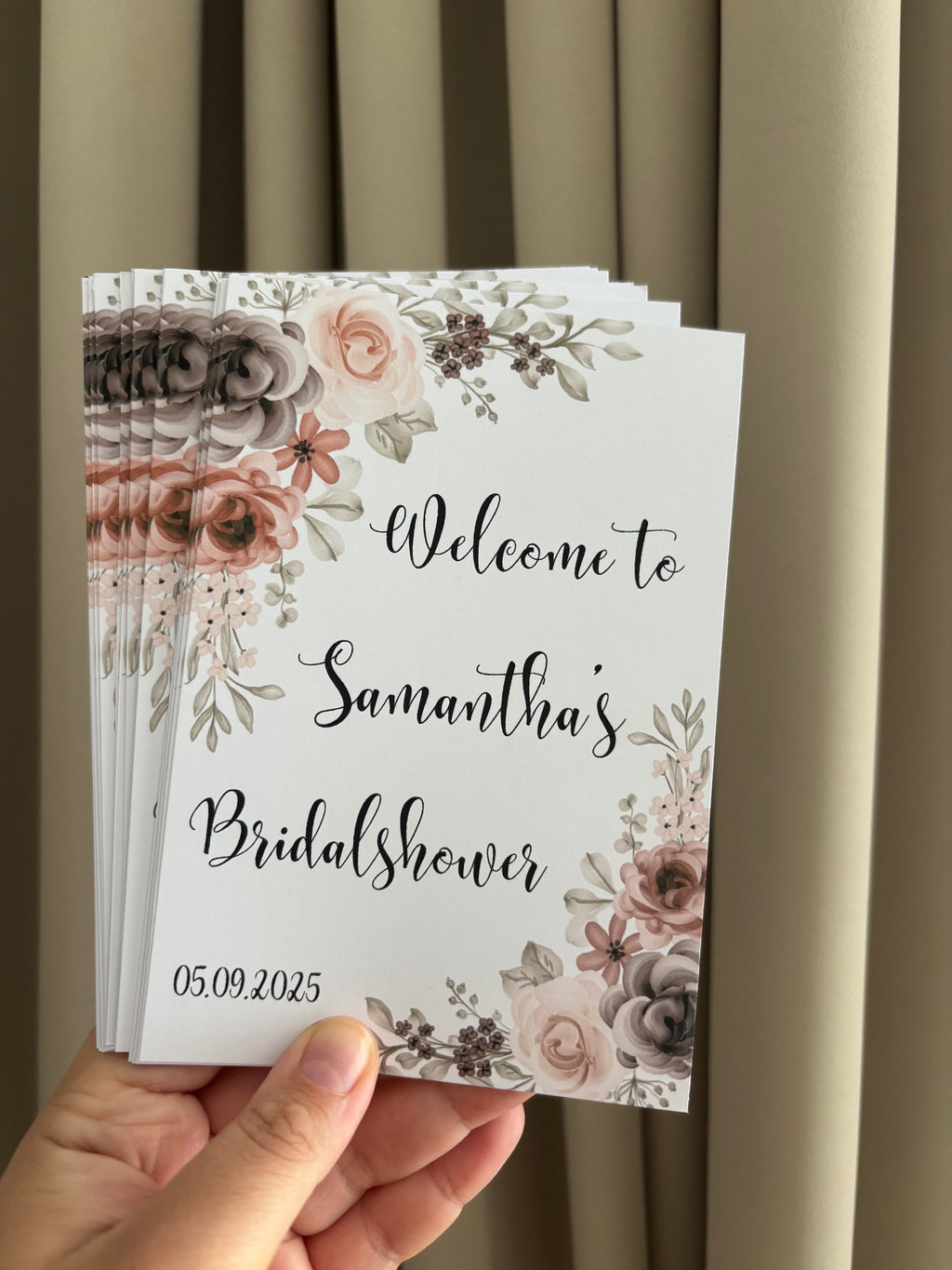 Bridalshower Tafelkaart | bloemendesign