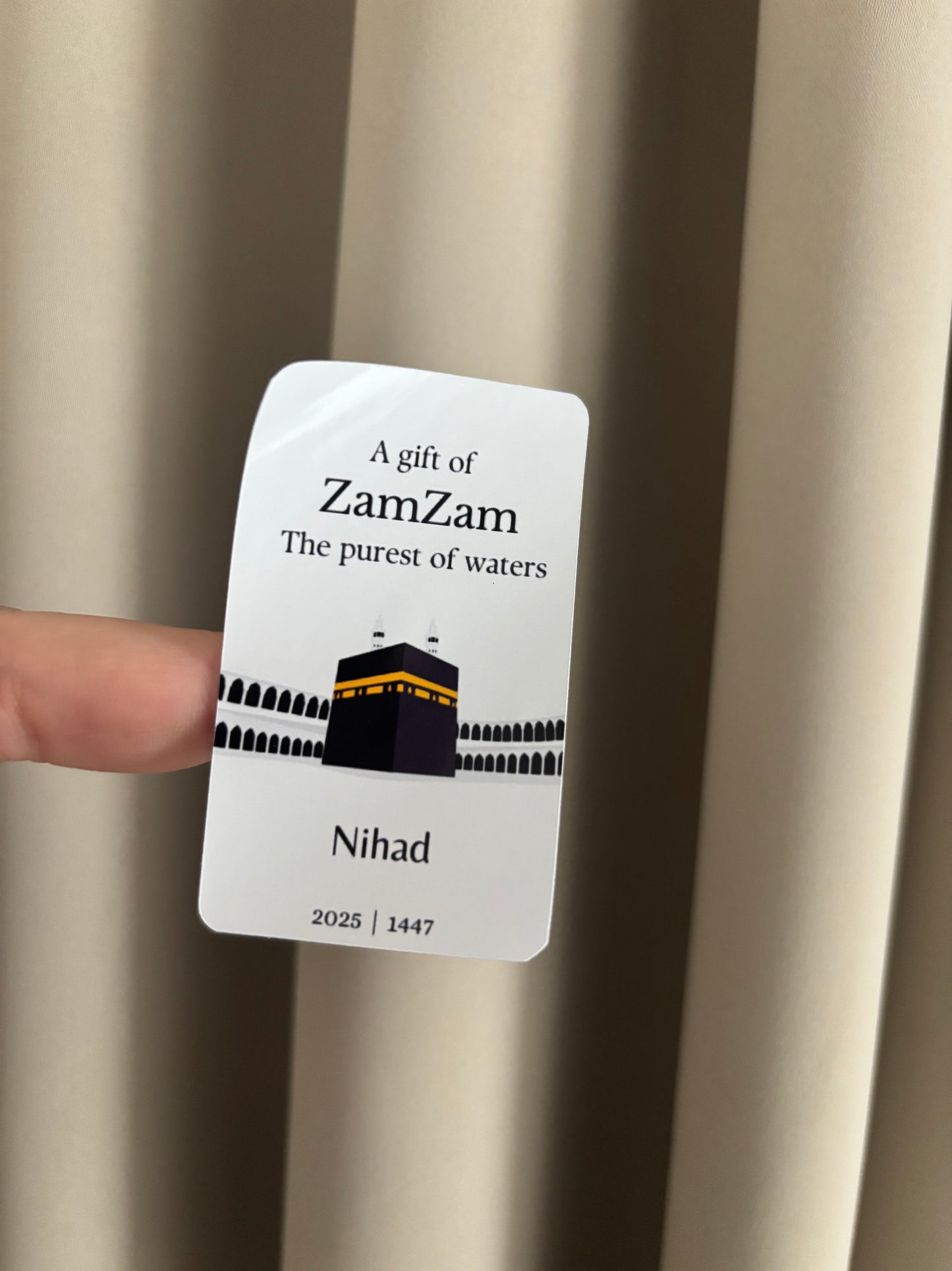 A gift of zamzam stickers