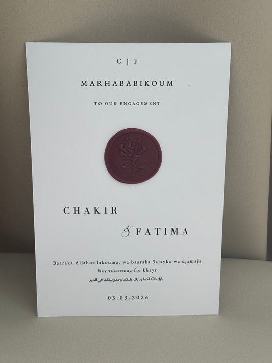 Tafelkaart verloving