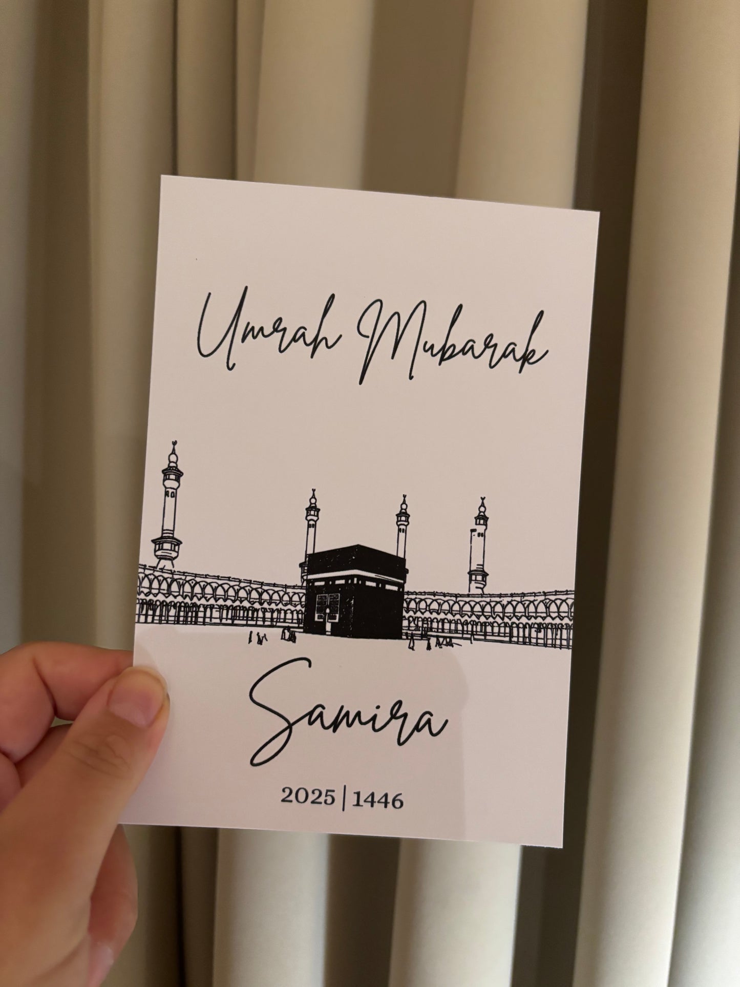 Umrah of Hadj Mubarak tafelkaart