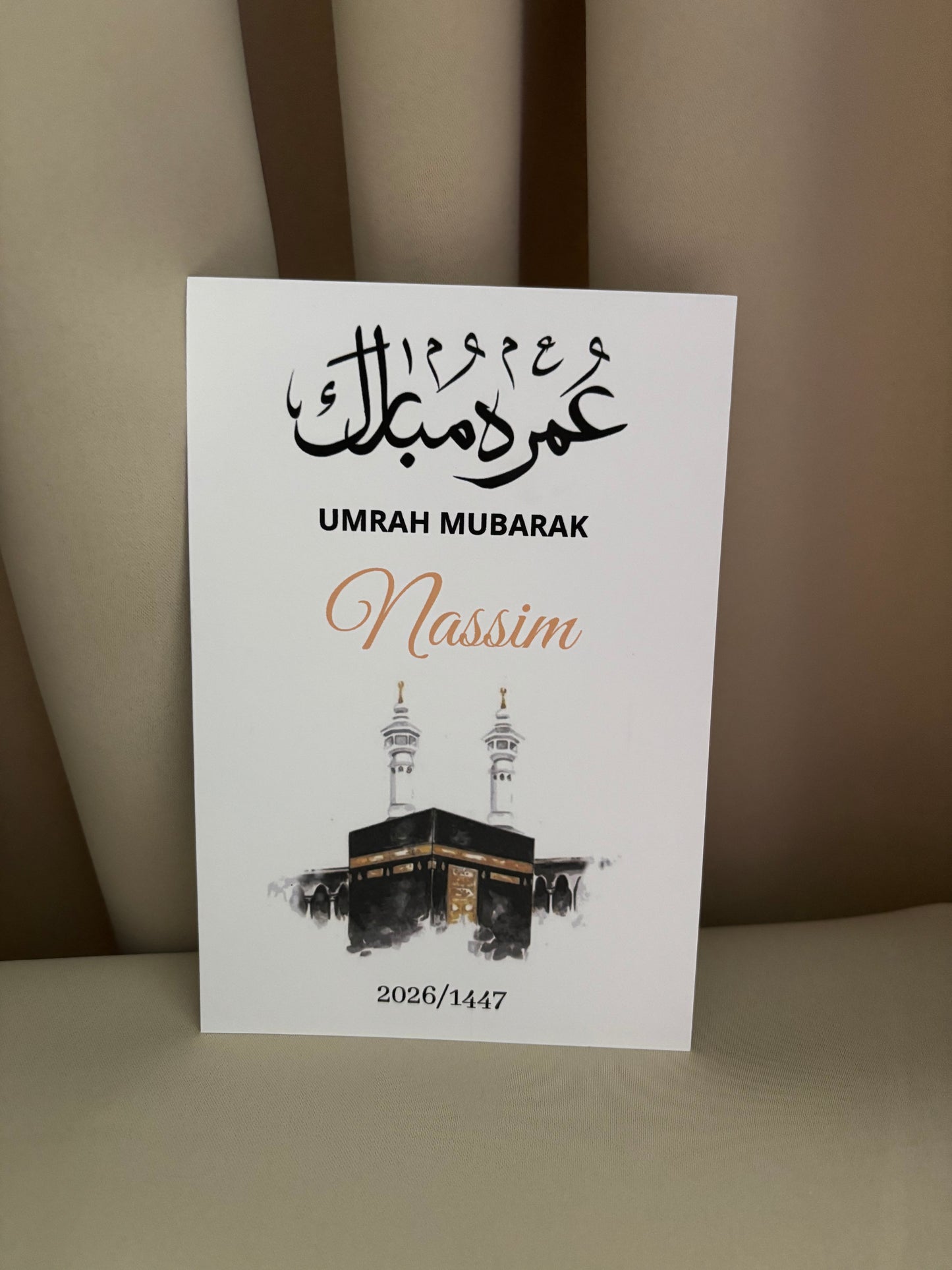 Umrah Mubarak Tafelkaart
