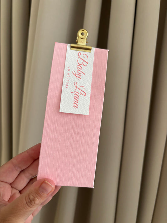 Babyshower bedankje | hoog doosje