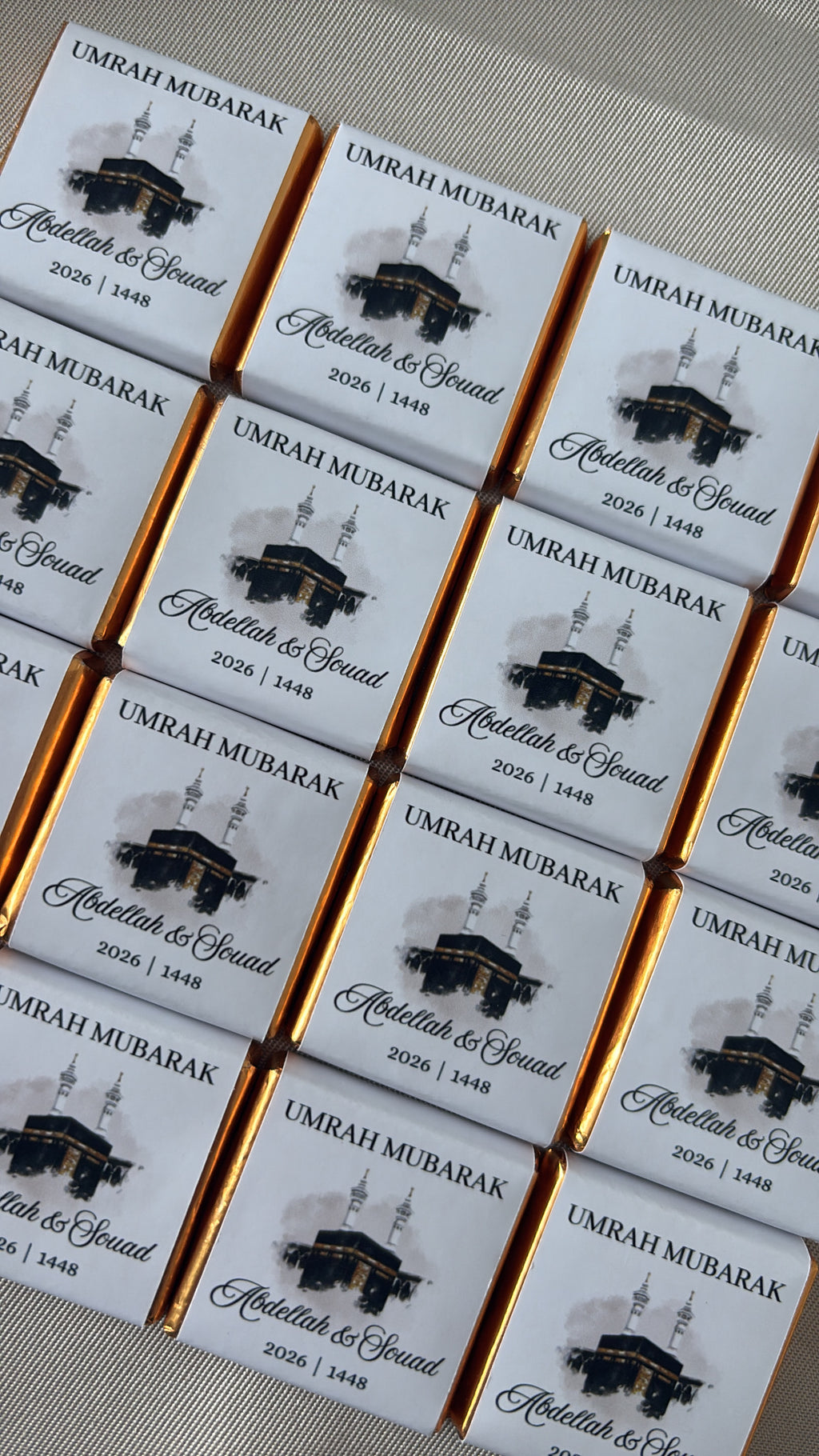 Umrah Mubarak mini chocolade