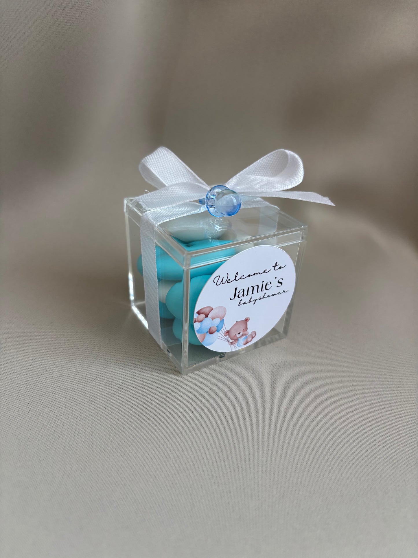 Babyshower bedankje | met amandelbonen