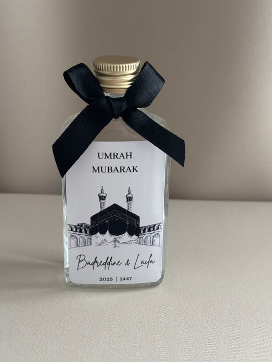 Umrah Mubarak | zwart/wit flesje