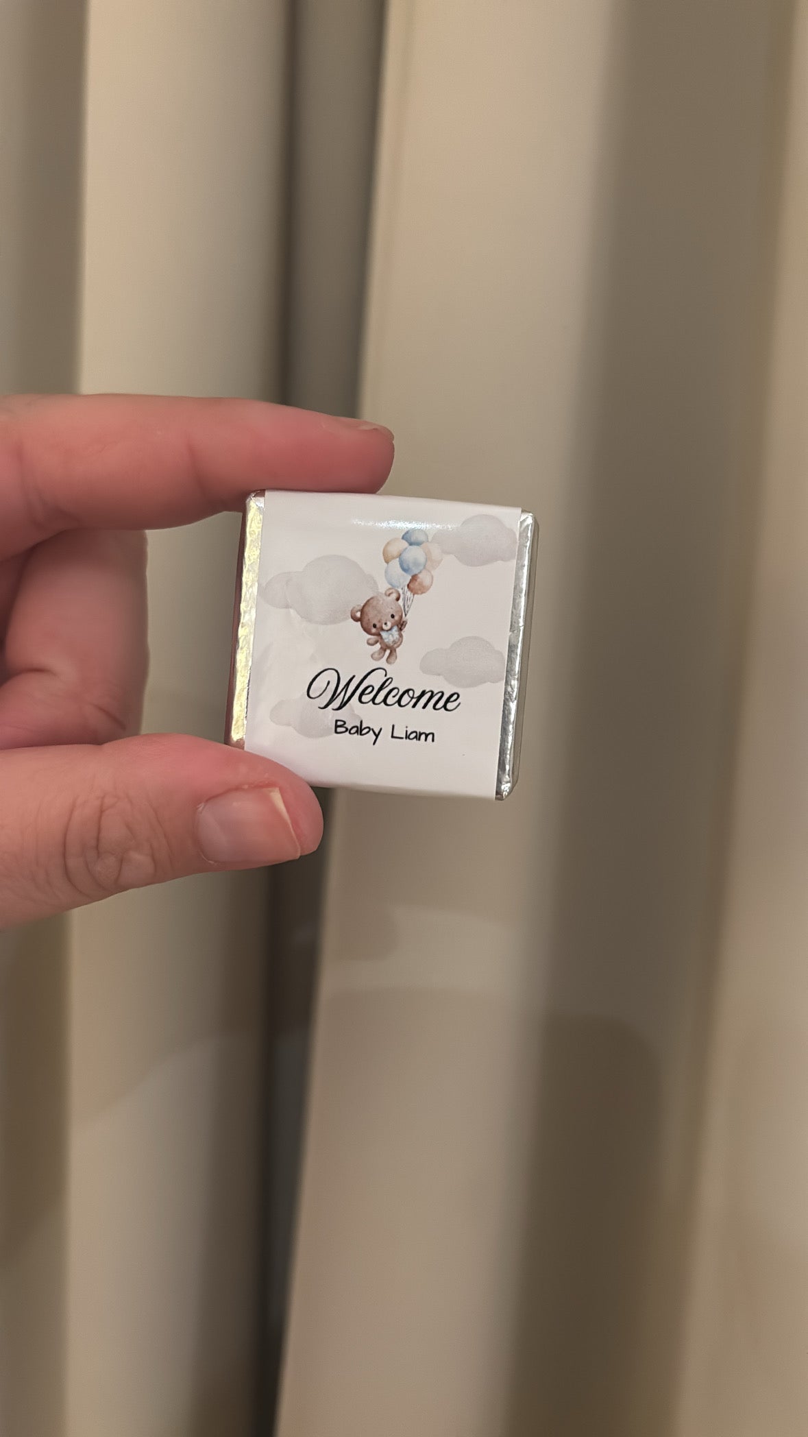 Welcome baby chocolade