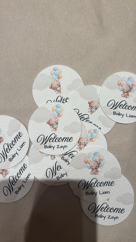 Welcome baby ronde kaartjes