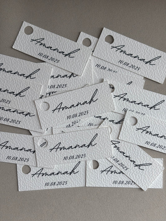 Hanglabels met naam | 5x2