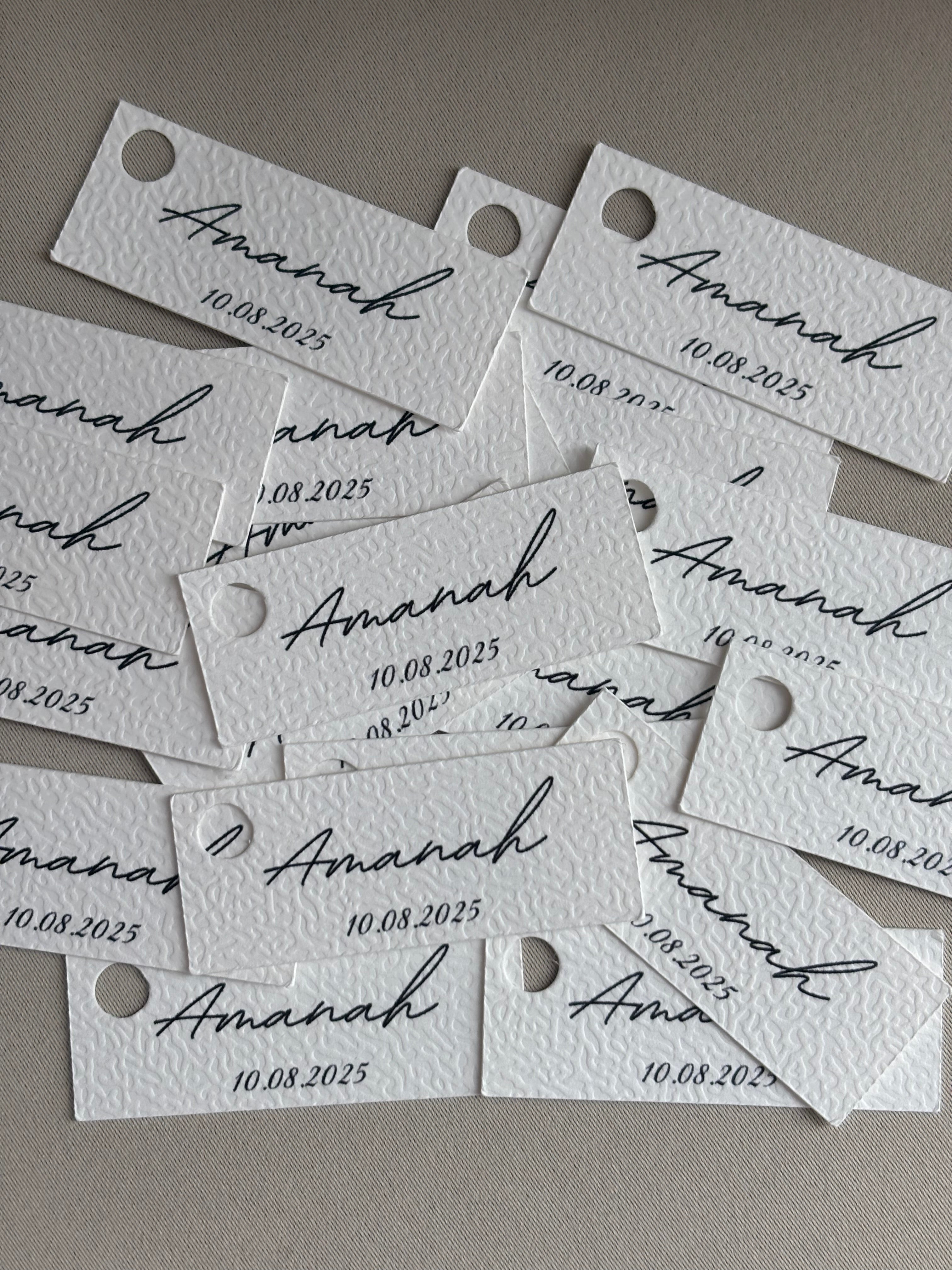 Hanglabels met naam | 5x2