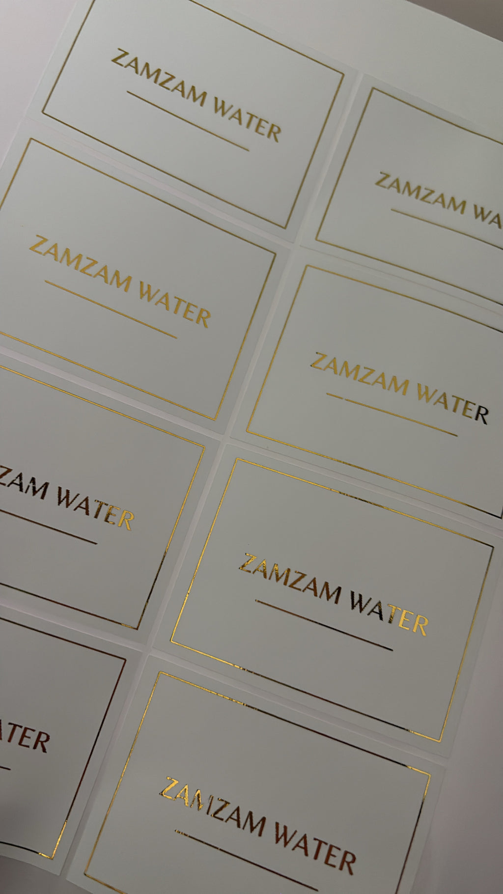 Zamzam water stickers 7x5