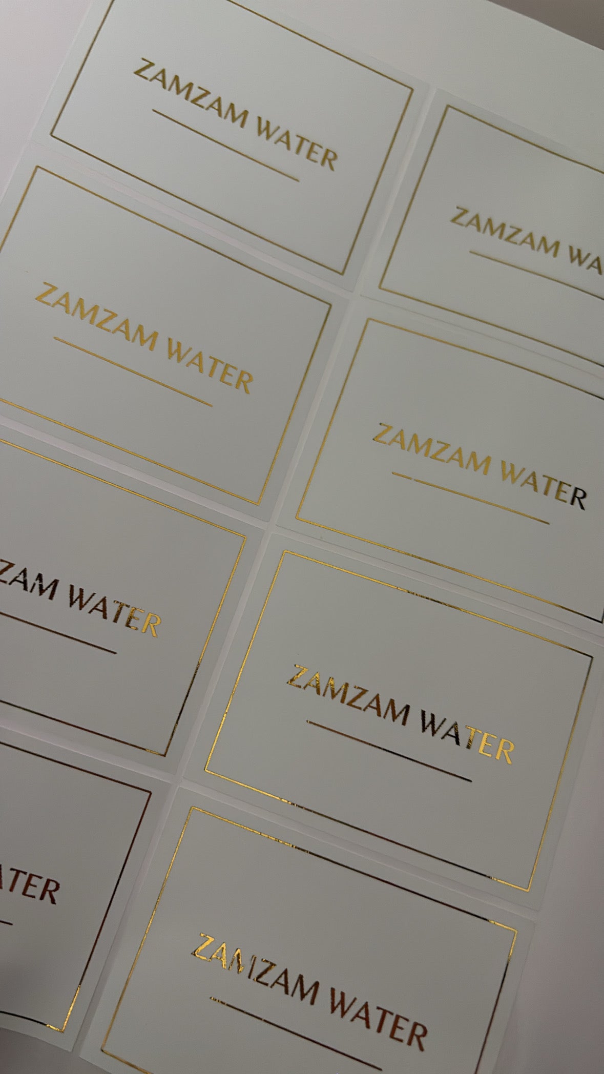 Zamzam water stickers 7x5