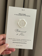 Welcome to our beginning Tafelkaart | met waxzegel