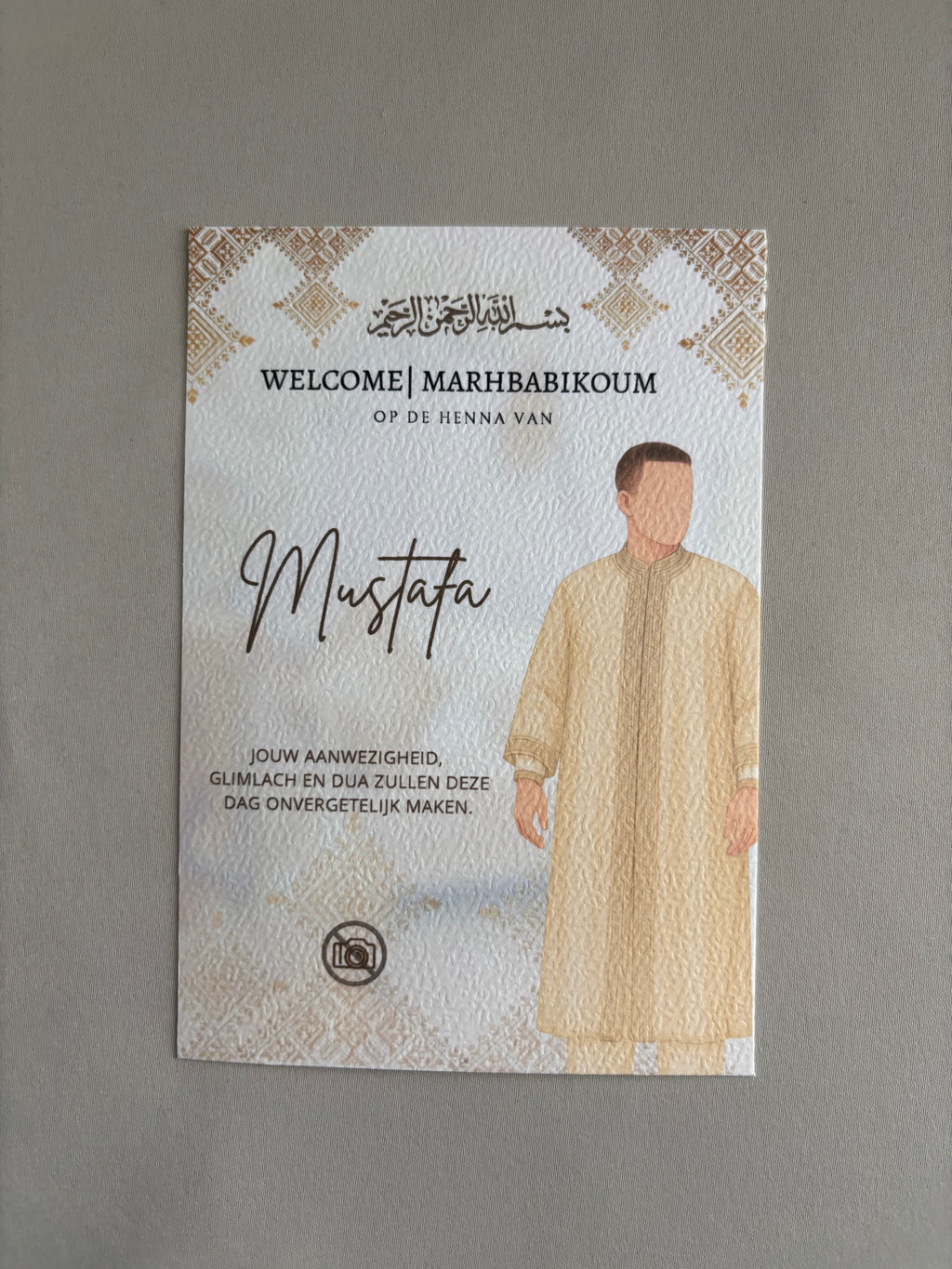 Marhababikoum tafelkaart mannen | Henna