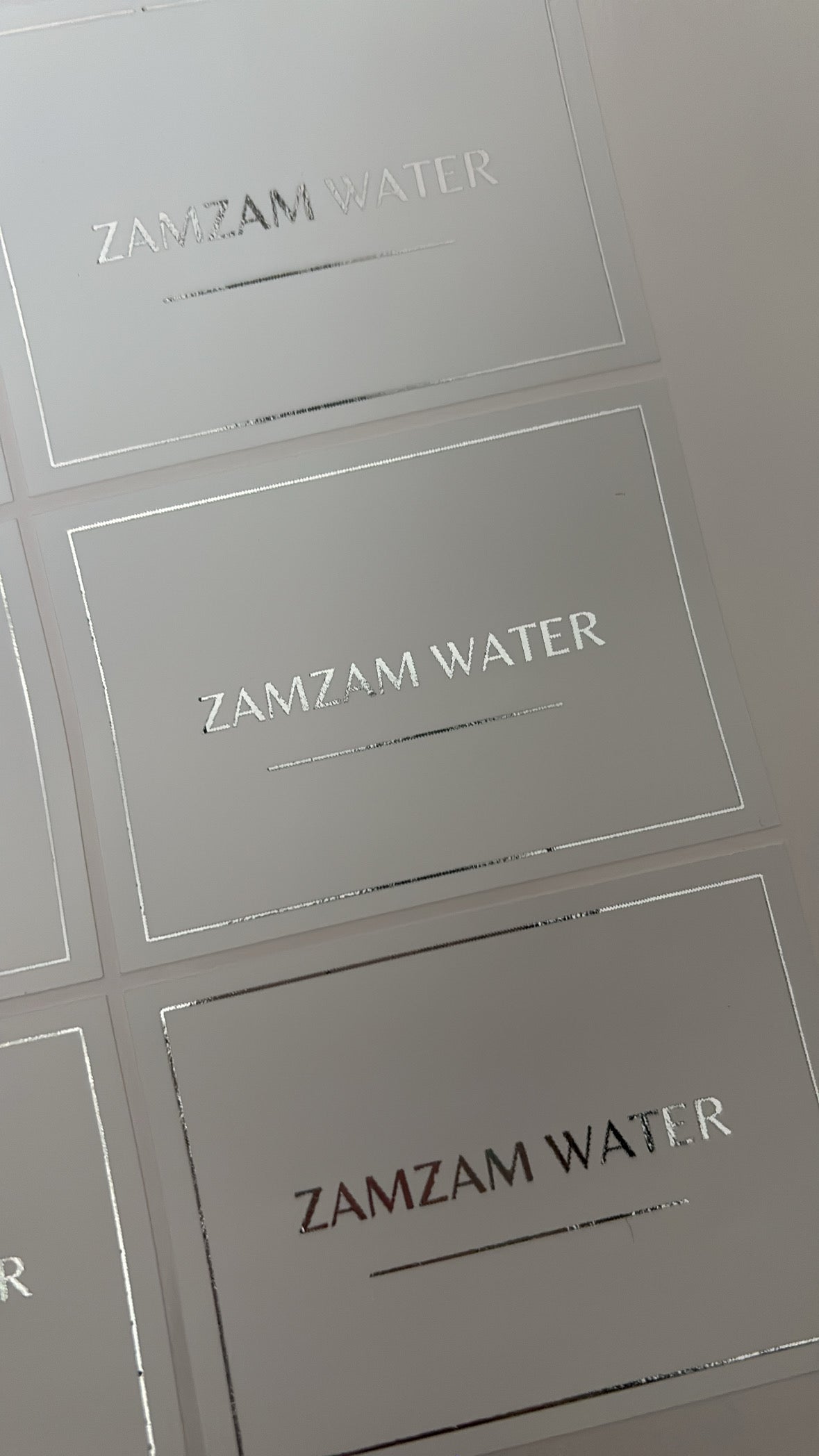 Zamzam water stickers 7x5
