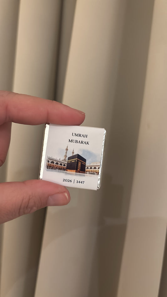 Umrah Mubarak mini chocolade