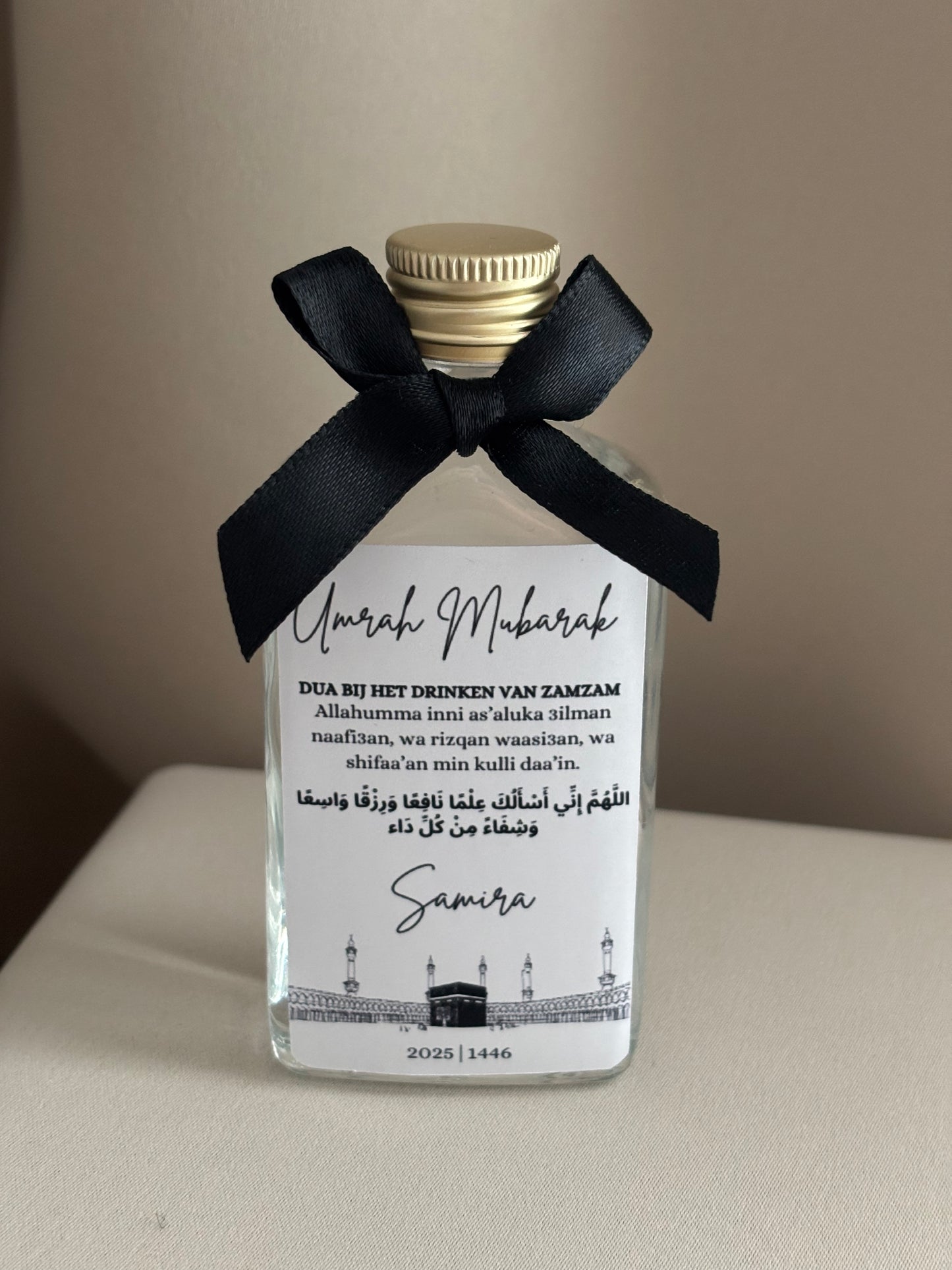 Umrah Mubarak || zwart/wit zamzam flesje