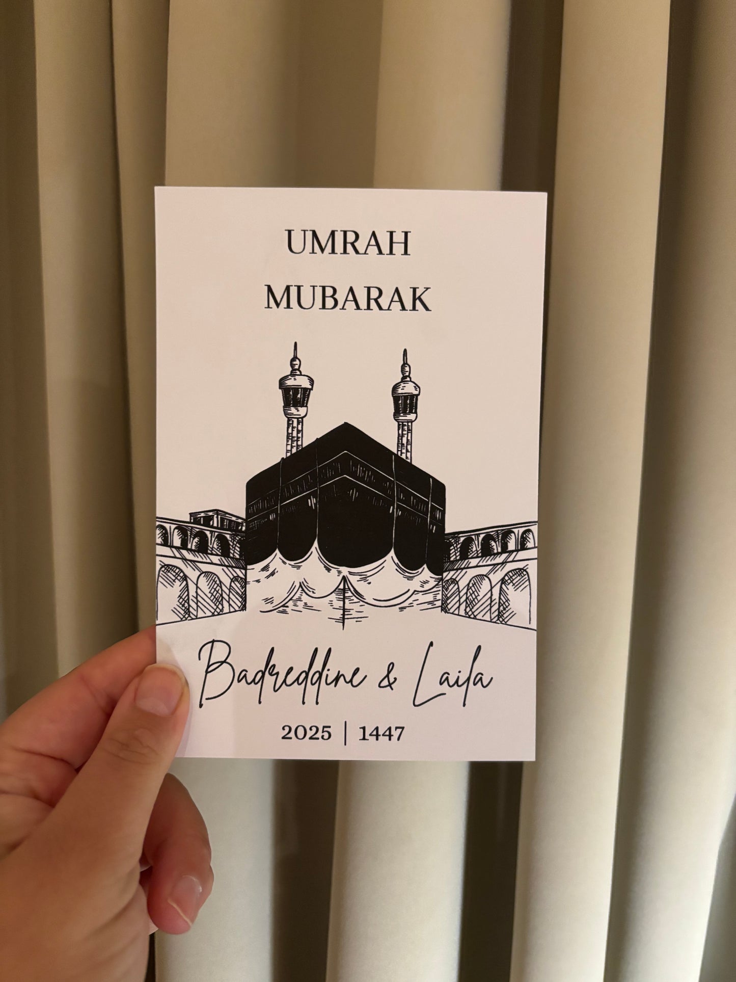 Umrah / Hadj Mubarak || tafelkaart