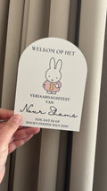 Babyshower tafelkaart Nijntje