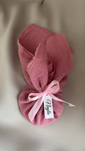 Babyshower bedankje met amandelbonen