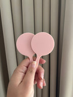 Mini handspiegel roze | blanco