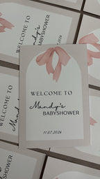 Babyshower Tafelkaarten| strikje