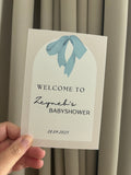 Babyshower Tafelkaarten| strikje